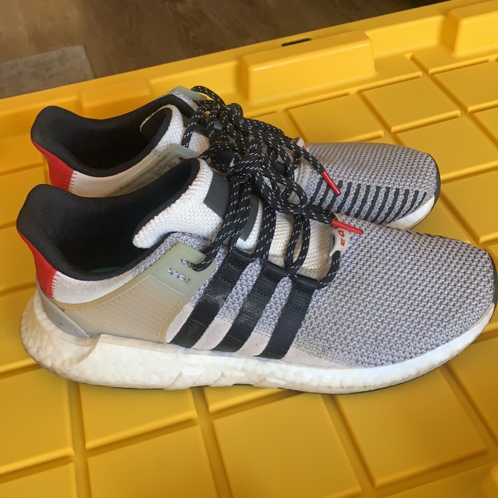 Adidas EQT Support 93/17 Grey Black Scarlet - Picture 4 of 7